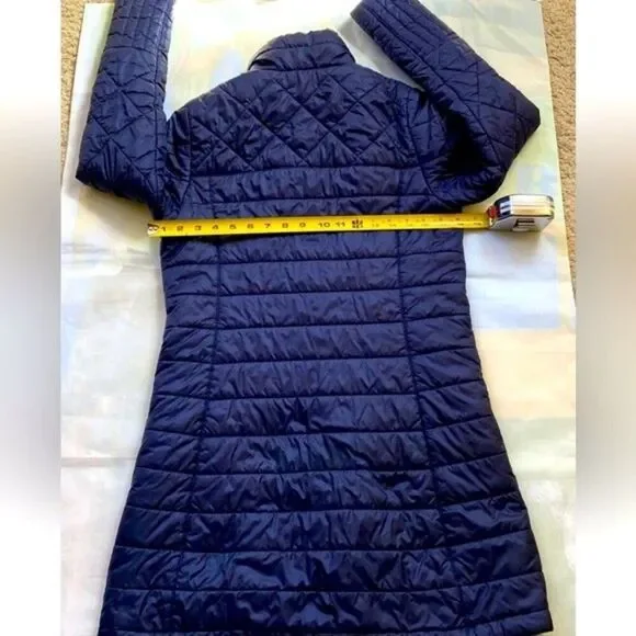 Patagonia Women lined Nano puffer Parka coat quilted Jacket sz Small Navy